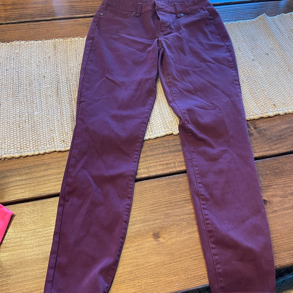 Maurices Women’s Skinny Jeans in Plum